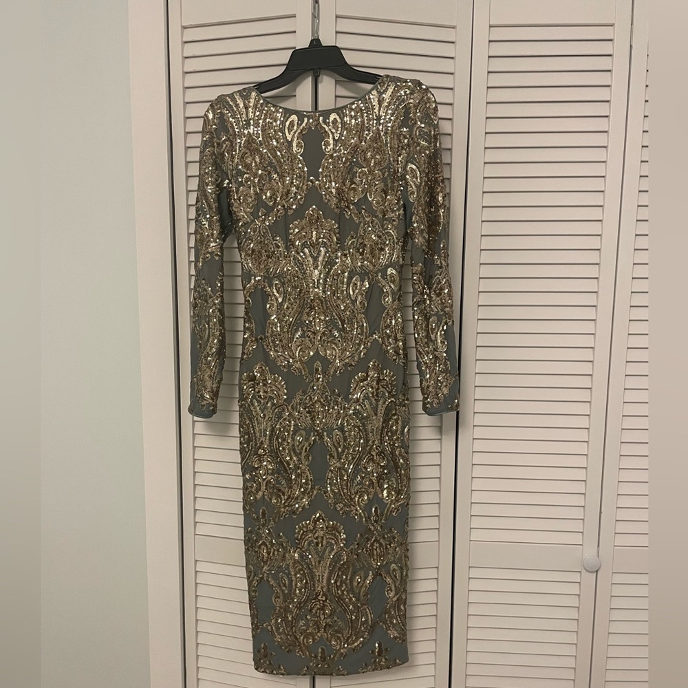 Emery long sleeve sequin cocktail dress